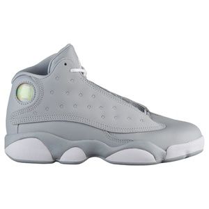 Jordan Retro 13 Girls' Preschool Wolf Grey/White